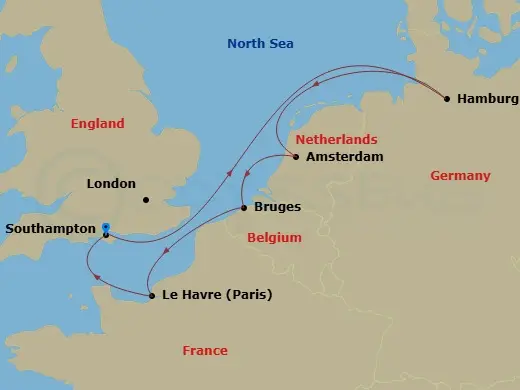 Itinerary schematic diagram
