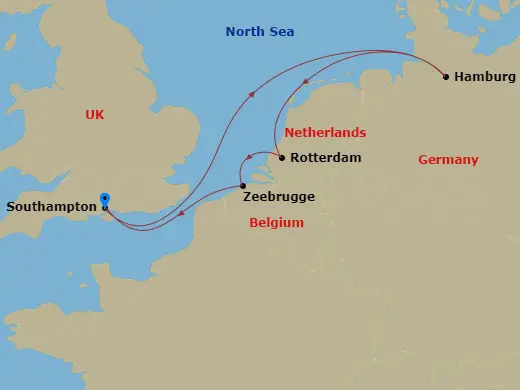 Itinerary schematic diagram