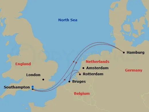 Itinerary schematic diagram