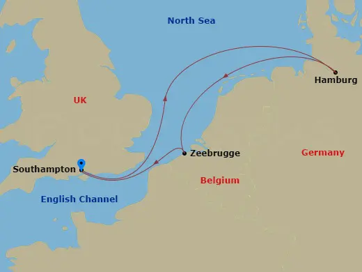Itinerary schematic diagram