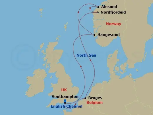 Itinerary schematic diagram