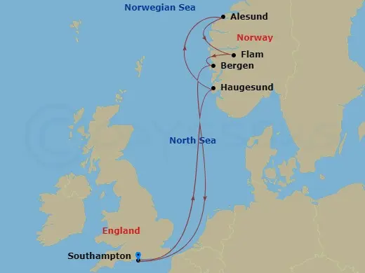 Itinerary schematic diagram