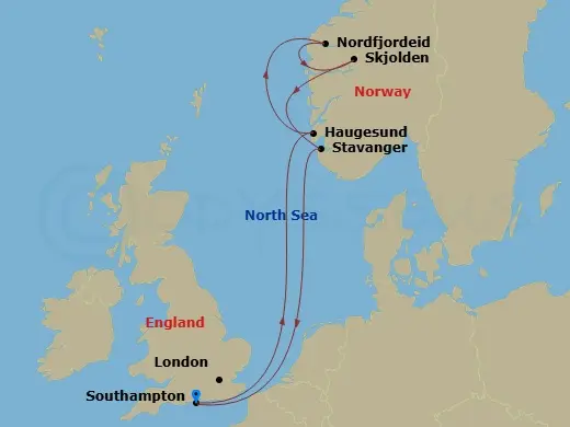Itinerary schematic diagram
