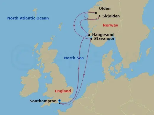 Itinerary schematic diagram