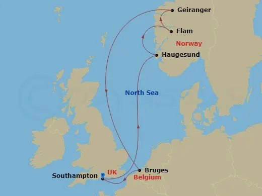 Itinerary schematic diagram