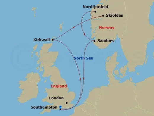 Itinerary schematic diagram
