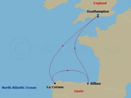 Itinerary schematic diagram