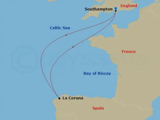 Itinerary schematic diagram