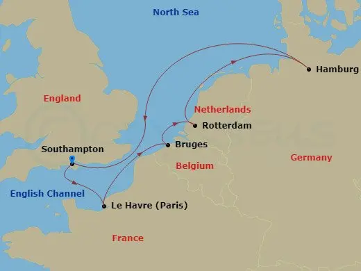 Itinerary schematic diagram