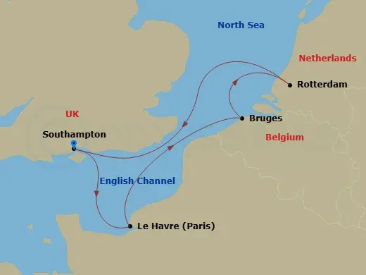 Itinerary schematic diagram