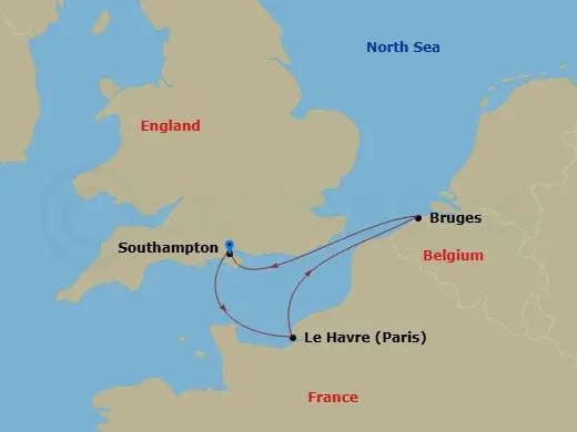 Itinerary schematic diagram