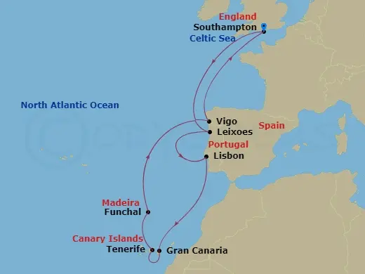 Itinerary schematic diagram