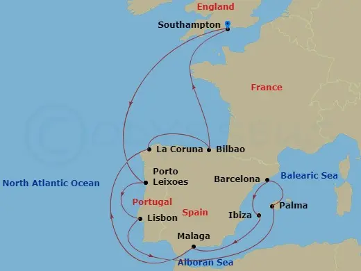 Itinerary schematic diagram