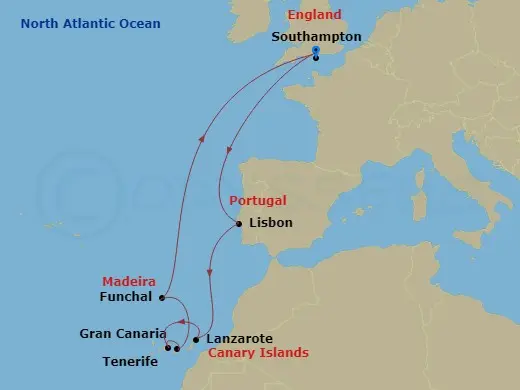 Itinerary schematic diagram