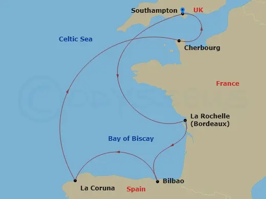 Itinerary schematic diagram