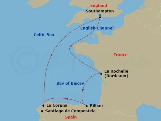 Itinerary schematic diagram