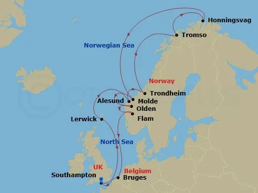 Itinerary schematic diagram