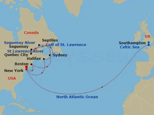 Itinerary schematic diagram