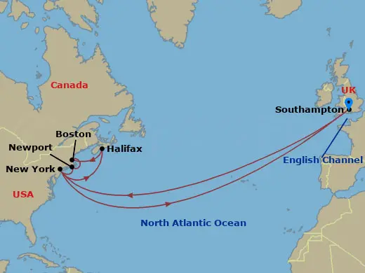 Itinerary schematic diagram
