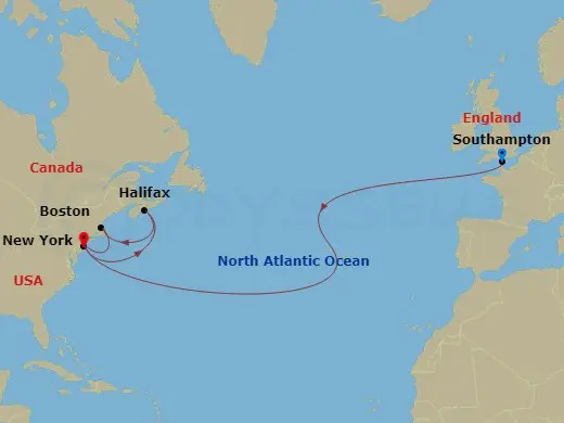 Itinerary schematic diagram