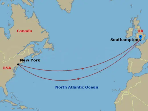 Itinerary schematic diagram
