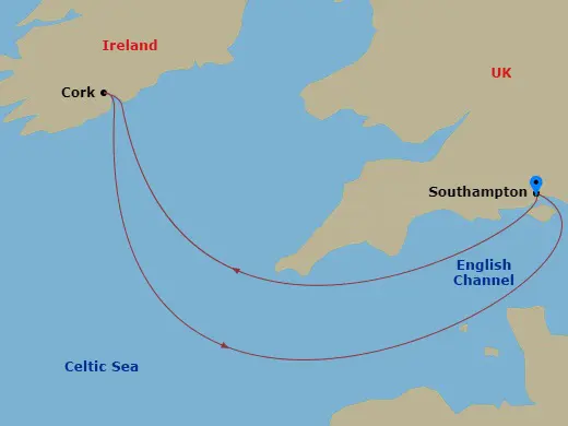 Itinerary schematic diagram