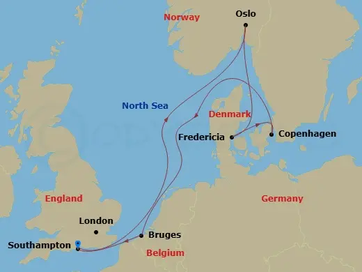 Itinerary schematic diagram