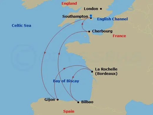 Itinerary schematic diagram