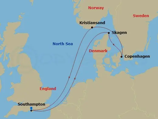 Itinerary schematic diagram