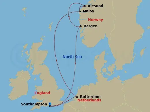 Itinerary schematic diagram