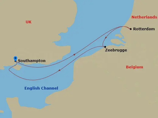 Itinerary schematic diagram