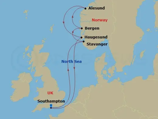 Itinerary schematic diagram