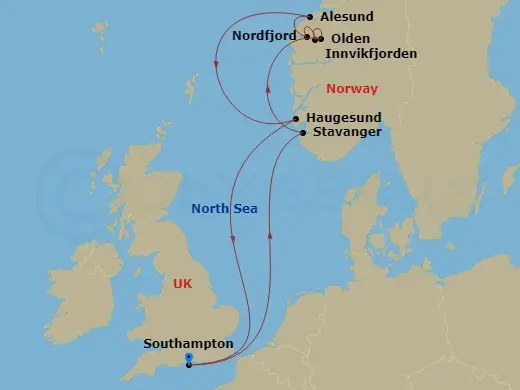 Itinerary schematic diagram