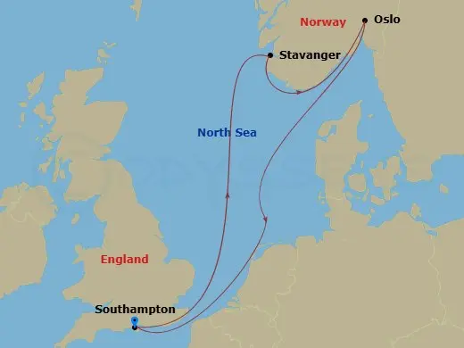 Itinerary schematic diagram