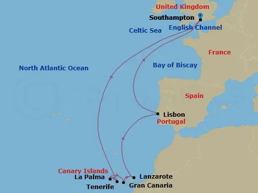 Itinerary schematic diagram