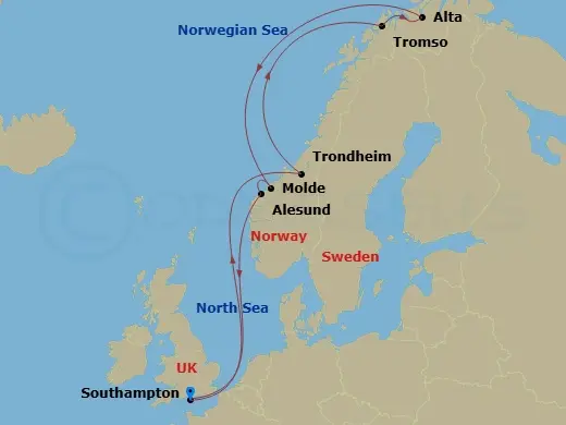 Itinerary schematic diagram