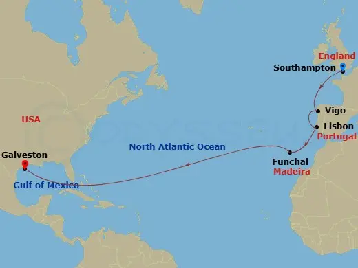 Itinerary schematic diagram