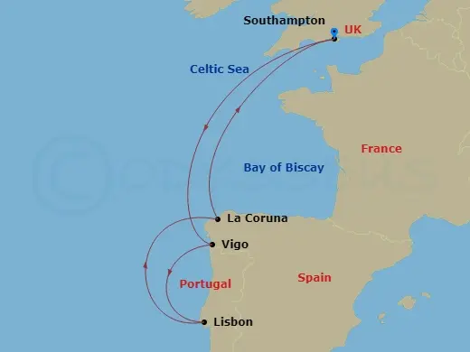Itinerary schematic diagram