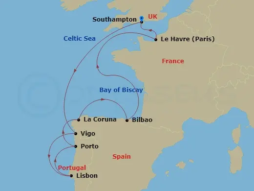 Itinerary schematic diagram