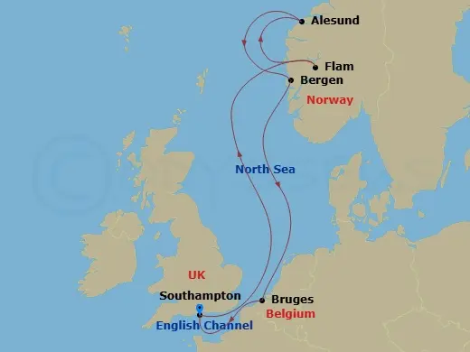 Itinerary schematic diagram