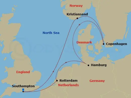 Itinerary schematic diagram