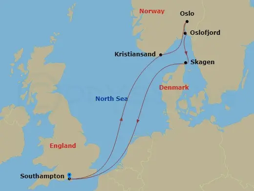 Itinerary schematic diagram