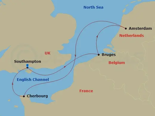 Itinerary schematic diagram