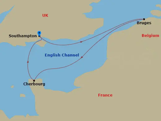 Itinerary schematic diagram