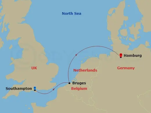 Itinerary schematic diagram