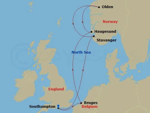 Itinerary schematic diagram
