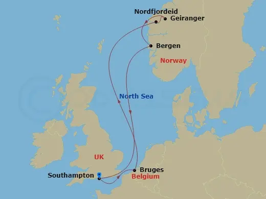 Itinerary schematic diagram