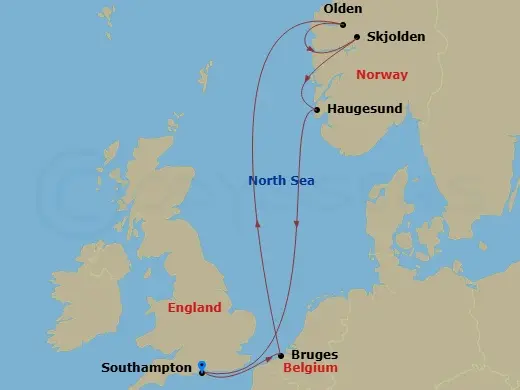 Itinerary schematic diagram