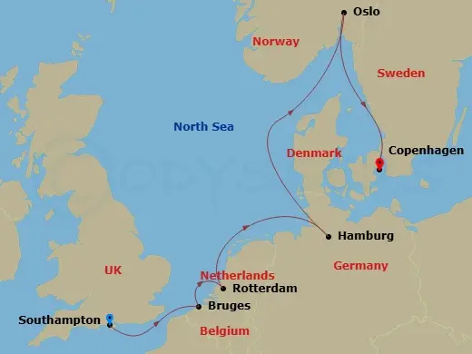 Itinerary schematic diagram