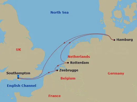 Itinerary schematic diagram